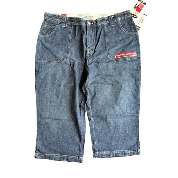 Lee Womens Just Below The Waist Capri Pants 20W Mid Comfort Waist Cropped Jeans - Picture 4 of 7